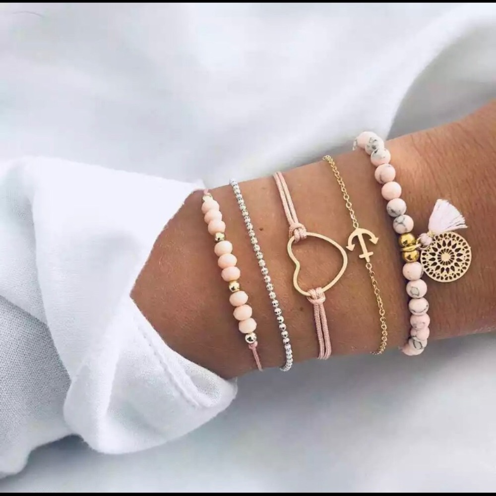 🌺 NEW 5Pc Bracelet Set
